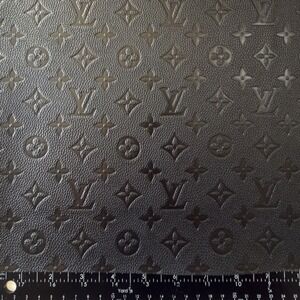 Louis Vuitton  Black Monogram Vinyl For Crafting Embossed Vinyl piece 12" X 12"